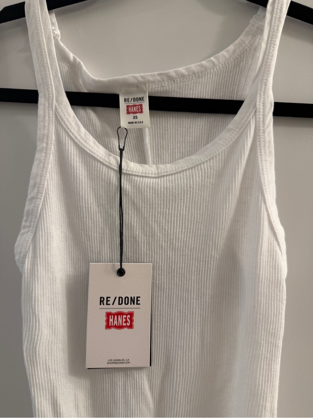 RE/DONE x Hanes Ribbed Tank Bodysuit